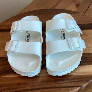 Birkenstock White EVA Two-Strap Sandals 37